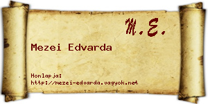 Mezei Edvarda névjegykártya